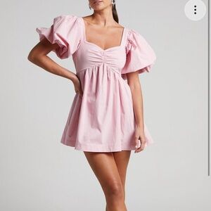 Show Po pink ruffle dress